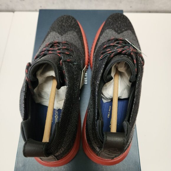 NWB Cole Haan Zerogrand Stitchlite Knit Chukkas Mens 8.5M Black/Gray Red Sole - Picture 13 of 16